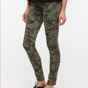 Urban Outfitters Camo Print Low Rise Skinny Jeans